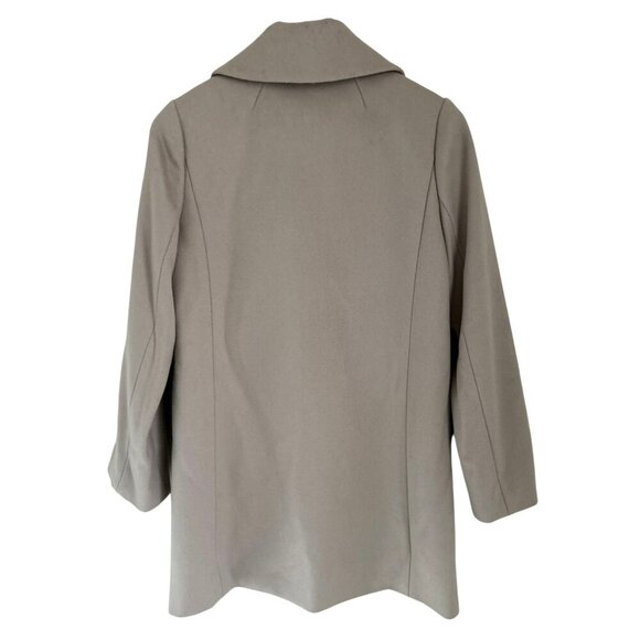 J.Crew Womens Ruffle Front 100% Wool Coat Size Pale Gray Long Sleeve - Picture 10 of 11